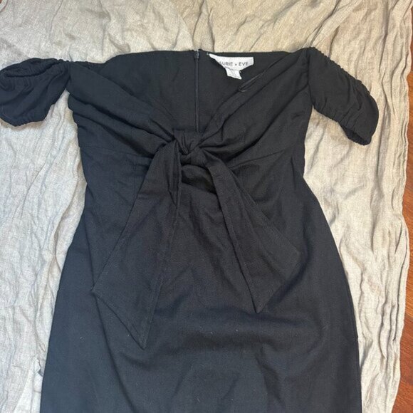 Maurie + Eve Black Pablo Mini Dress Size 2 - Picture 3 of 6